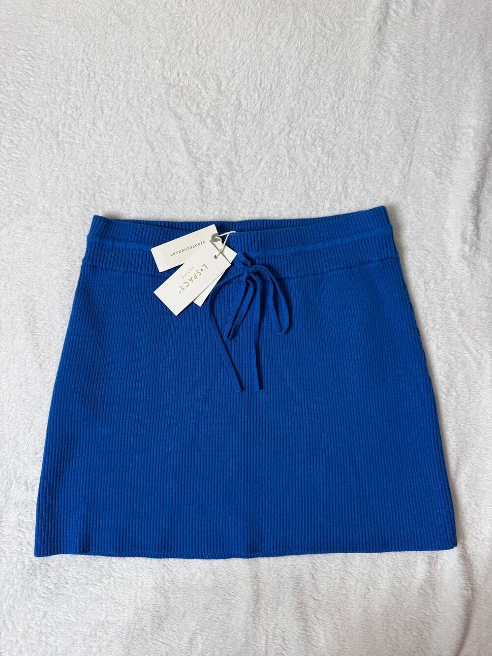 L*Space Active x Anthropologie Jet Set Mini Skirt M in Snorkel Blue NWT
